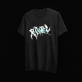 Black tee with spider graphic